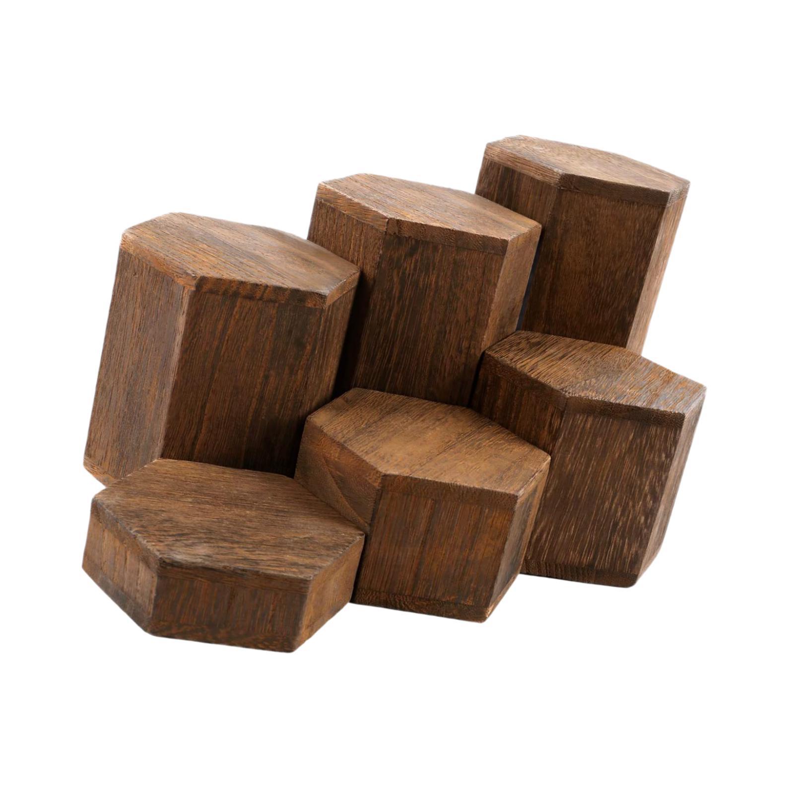 6 Pieces Hexagonal Display Blo - Display Risers Set 评论和价格