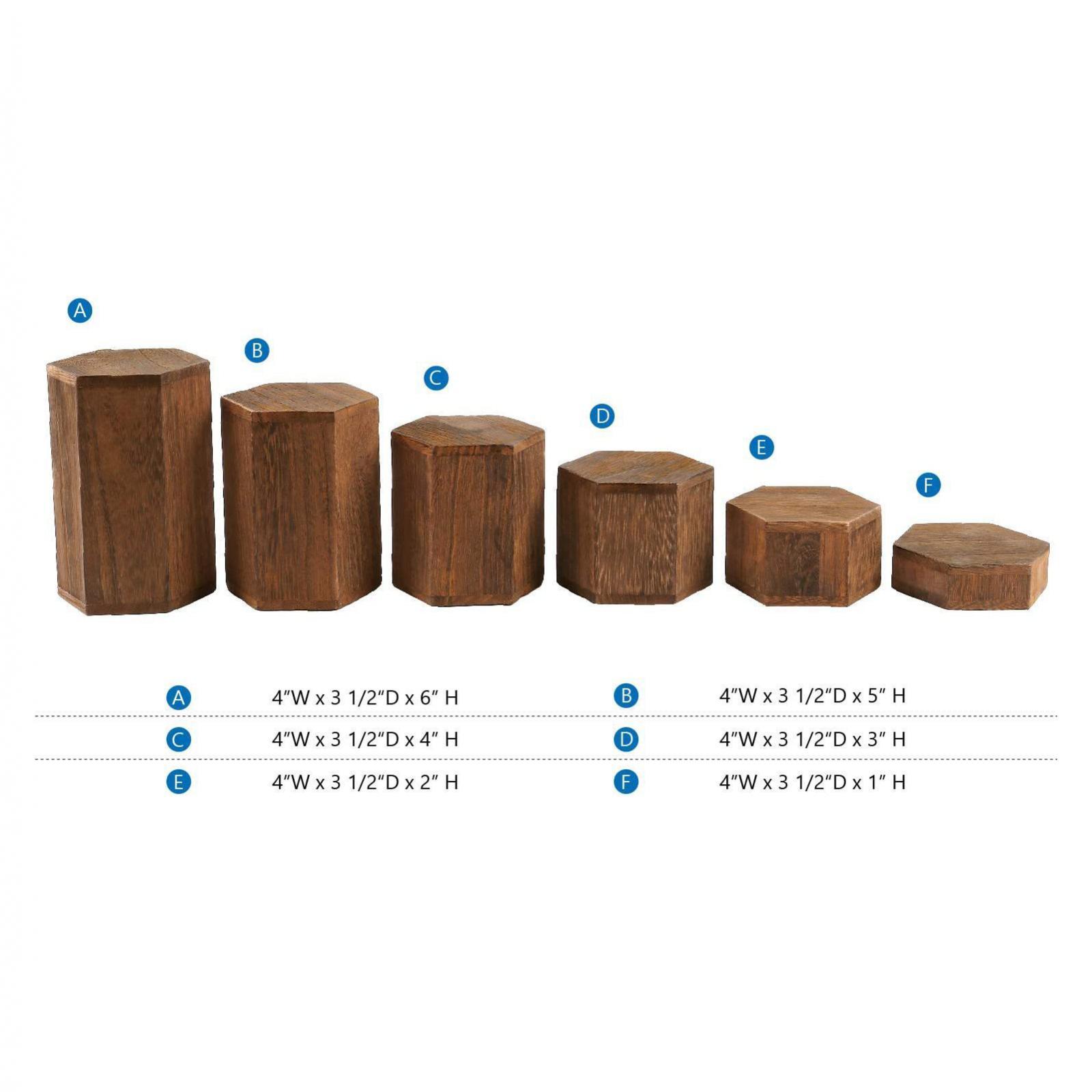 6 Pieces Hexagonal Display Blo - Display Risers Set 评论和价格