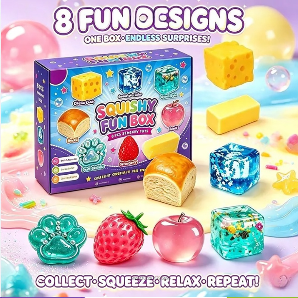 Needoh 8Pcs Mystery Squishies  - Mystery Box Blind Bag 评论和价格