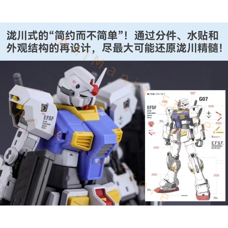 New 107 1/144 RG RX-78-7 7th A - Bandai Model Gundam Rg 评论和价格